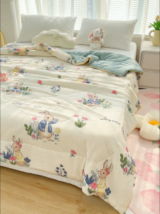 Abraca Dabra Soybean cotton Soft Premium Cotton Quilt Blanket Comforter Nordic Minialism Summer Quilt 3 Sizes Single Queen King Air Conditioning quilt