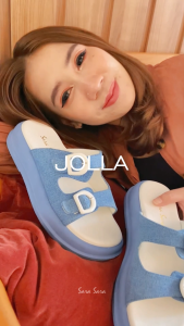 Sara Sara JOLLA JOLLY Sandal Gesper Wanita Sendal Selop Denim Terbaru