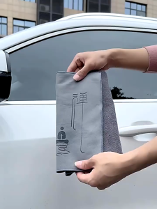 High-end Microfiber Car Wash Towel Soft Drying Cloth Car Body Towels Double Layer Plush Thicken Water Absorption Car Rag