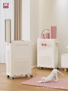 Easyhome.sg T-HE067/68 Flip Top Laundry Basket with Wheels / Space Saving Clothes Storage /Toys Organizer Storage