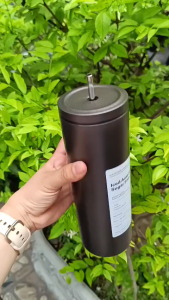 Ly Giữ Nhiệt Inox 304 Sugar Free Loại Cao Kèm Ống Hút