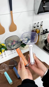 Rice Flour Beans Cereals Measuring Scoop Measuring Spoon Long Handle Kitchen Scale Spoon With Stainless Steel Clip