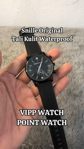 SNILLE N1024G ORIGINAL - JAM TANGAN PRIA FASHION TALI KULIT ANTI AIR FREE BOX FREE BATERAI CADANGAN ANALOG WATCHES