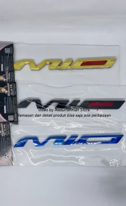 SEPASANG Emblem Stiker Sticker untuk Motor Yamaha MIO Perak Hitam Emas Merah Biru 2pcs 3D Timbul