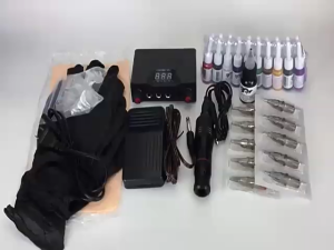 Professional Tattoo Machine Set With LCD Tattoo Power Supply Cartridge Needles Color Inks Tattoo Pen Complete Tattoo Kit Suitable For Tattoo Beginners And Tattoo Masters