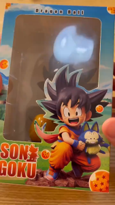 Mô hình SonGoKu bế mèo so kute. Mô hình DragonBall