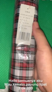 Payung Lipat 3 Motif Kotak-Kotak - OK333