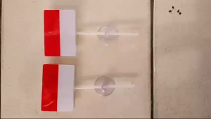 YU YI PREMIUM ORIGINAL Bendera Mika Merah Putih Tempelan Kaca  Isi 1 pcs untuk mobil kantor rumah