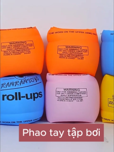 Combo 2 chiếc phao tay tập bơi cho trẻ em và người lớn nhiều màu sắc phao tay tập bơi trẻ em phao bơi cho bé