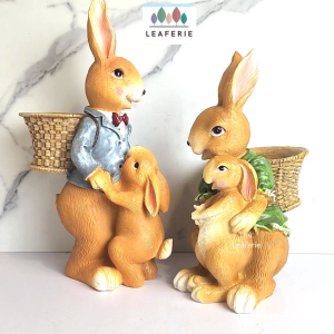 The Leaferie Cossima Rabbit Bunny Resin pot planter planters flowerpot flower plant