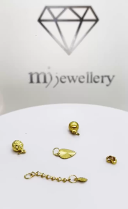 MJ Jewellery Gold Love Daun / Kipas/ Stud / Bell/ Extension Ring Accessory  375 Gold & 916 Gold