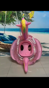 ห่วงยางขาสอดโพนี่วิ้งๆ ชมพู 95x75 Cm SY-A0850