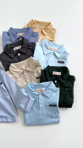 Áo thun polo tay dài phối túi cho bé trai mặc đi học đi chơi phong cách hàn quốc 1tới 7 tuổi BERNIE
