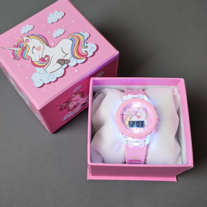 Jam Tangan Anak Perempuan Unicorn LED Bercahaya