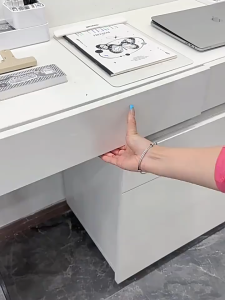 (หนา/งานดี)🐻‍❄️ ถาดเก็บของ  สีขาวจ๋า จัดระเบียบลิ้นชัก วางเข้าล็อคกันพอดี กล่องเก็บเครื่องสำอาง 🐻‍❄️