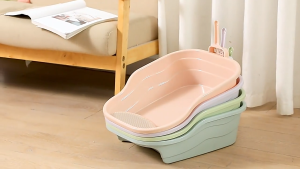 Khay cát vệ sinh cho mèo chống văng cát size lớn tặng kèm xẻng hốt phân - Bibopetcare