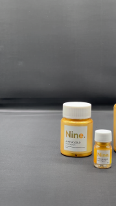 สีทองคำ Nine สูตรน้ำ ขนาด 100 mL. เกรดพรีเมียม สีแต้มทอง