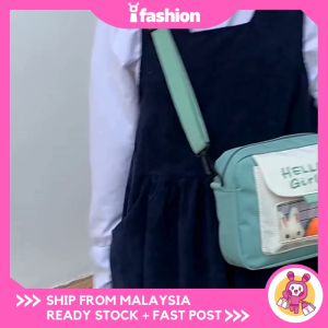 IFASHION 1719 READY STOCK Woman Korean Style Nylon Canvas Sling Handbag Crossbody Shoulder Messenger Bag Wanita Beg Tangan Murah