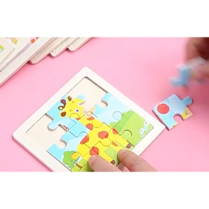 Đồ chơi xếp hình Tranh Ghép gỗ 9 mảnh 20 hoa văn size nhỏ 11x11 Đồ Chơi Trí Tuệ Cho Bé Từ 2 Tuổi -NIEVE