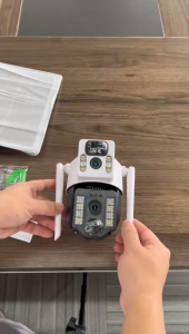 v380 pro กล้องวงจรปิด กล้องวงจรปิดโซล่าเซลล์ S3 ในร่มและกลางแจ้ง กันน้ำ เลนส์คู่ กล้องไร้สาย cctv camera 360° hd 1080p wifi การเชื่อมต่อ กล้องวงจรปิดไร้สาย