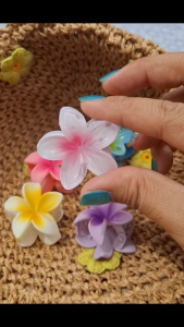 กิ๊ปติดผม รูปดอกไม้ สีสันสดใส สไตล์ฮาวาย กิ๊ปติดผมน่ารัก เที่ยวทะเล