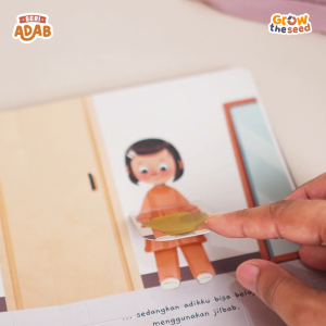 ISI 4 BUKU | Boardbook Seri Adab Action Play Book : Adab Makan Adab Mandi Adab Tidur Adab Berpakaian Buku Lift The Flap Growtheseed Buku Adab Anak