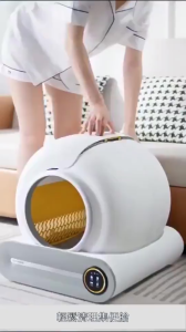 SG-Stock Smart Cat Litter Box 65L Fully Automatic Cleaning Cat Toilet App Controlled Deodorizing and Sterilizing Silent