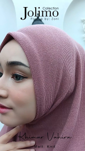 Hijab Instan Snow Rib Pet Malay Knit vahira L | Bergo Instan | Kerudung