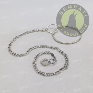 SEMPATI Rantai Burung Kakatua 10mm Fullset Borgol Ring Rantai Gelang Kaki Burung Beo Nuri Betet Rantai Latih Training Burung Jinak Rantai Free Flying Burung