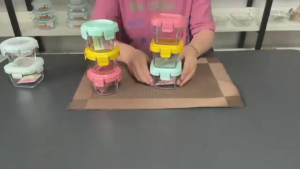 Bevavar 3 in 1 Tempat Mpasi Kaca Wadah Mpasi Kaca Penyimpanan Mpasi Glass Baby Food Container BPA Free With Box