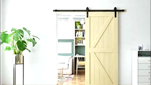 Sliding Door Roller Set 5FT/6FT/6.6FT/8FT Carbon Steel Sliding Wood Door Hardware Heavy Duty Sliding Barn Door Rail