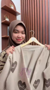 Sweater Cardigan WANITA OUTFIT KOREAN LOOK CARDYSWE LOVE CARDI OVERSIZE KANCING BERSAKU