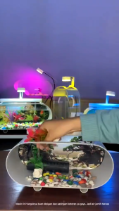 Aquarium Mini Full set Dengan Pompa Dan Filter Aquarium Akrilik Fullset / Aquarium / Akuarium Mini / Aquarium