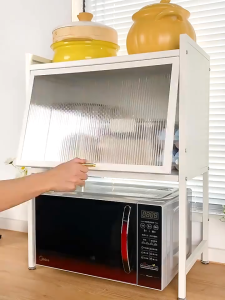 Microwave Cabinet with Door Rak Kabinet Dapur Oven Rack Kitchen Rack Storage Rack Kitchen Cabinet Rack