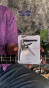 คาโป้กีต้าร์โปร่ง ไฟฟ้า Aroma Capo คาโป้ AC-20 สีเงิน/สีดำ