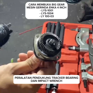 SPARE PART GEAR KEPALA DAN GEAR NANAS SATU SET UNTUK MESIN GERINDA ENKA TIPE LY 100-03 GEAR ASSEMBLY-GEAR PINION LY 100-03