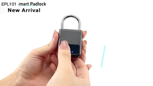 Ổ Khóa Vân Tay Loại Nhỏ Kèm Khóa Điện Tử Exsmith EPL101 Lưu 20 Vân Tay Khóa Tủ Cửa Phòng Vali