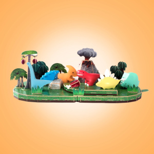 [HALFTOYS.PH] 3D Magnetic Puzzle Toy Figures + Diorama Set | Halftoys Half World Series: Dinos