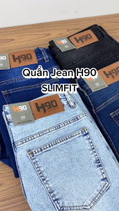 Quần Jean Nam Ống Côn H90 Dáng Slimfit Form Ôm Thoải Mái Chất Bò Co Giãn QDJ04