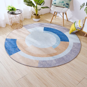 Karpet Bulat Aesthetic Ukuran Diameter 1 Meter / Karpet Alas Meja / Karpet Bulat Lingkaran