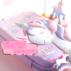 Unicorn Pencil Case Kawaii EVA 3D Pen Box School Pencil Cases Stationery Ruler Organizer 3D Space Pen Case