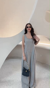 จั๊มกางเกงขายาวผู้หญิง จั๊มกล้ามขายาวงานผ้านิ่มใส่สบาย สาวอวบใส่ได้ ป้าย Sheeny.