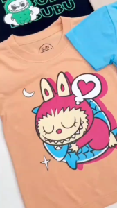 เสื้อยืดเด็ก คอกลม แขนสั้นสกรีนลาย ลาบูบู้ LABUBU