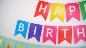 Fish Tail Flag Happy Birthday Children Birthday Decoration Shiny Birthday Tagging Birthday Banner