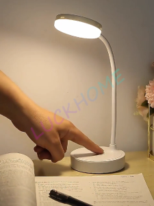 Lampu Belajar Tricolour Sentuh 3 Warna Lampu Baca Desk Lamp Reading Book Lamp Portable Table Lamp Lampu Meja Baca Belajar LED Lampu Meja Belajar Leher Flexible