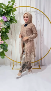 Setelan kebaya tunik kutu baru payet Tersedia Ukuran Jumbo LD 130 jumbo