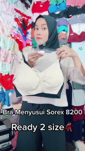 3Pcs Bh Mmenyusui Sorex 8200 Bra Busa Bisa Di Copot Tanpa Kawat Kait 3Bukaan Atas Depan