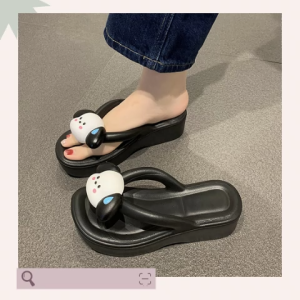 LHSunshine พร้อมส่ง รองเท้าแตะแฟชั่นผู้หญิง ทรงหูหนีบเสริมส้นสูงถึง2นิ้ว วัสดุยางevaน้ำหนักเบาใส่สบายเท้า มีสีให้เลือก 4 สี พร้อมส่งครบทุกไซซ์