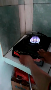 Kompor Gas Progas 1 Tungku + Selang Regulator Oren Terlaris Murah
