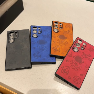 Promo Case Leather Matte Vivo V30e Luxury Motif Astronot